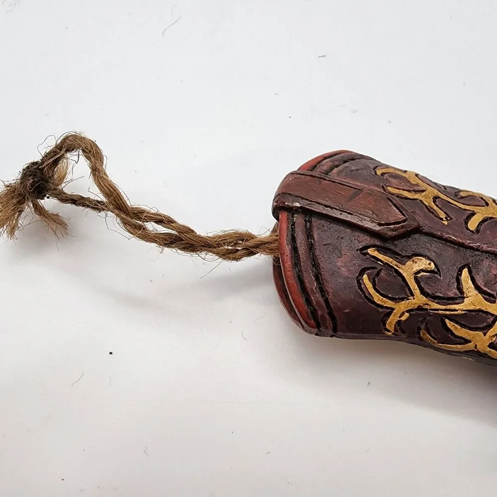 Cowboy Boot Christmas Ornament Brown Spur 3.5